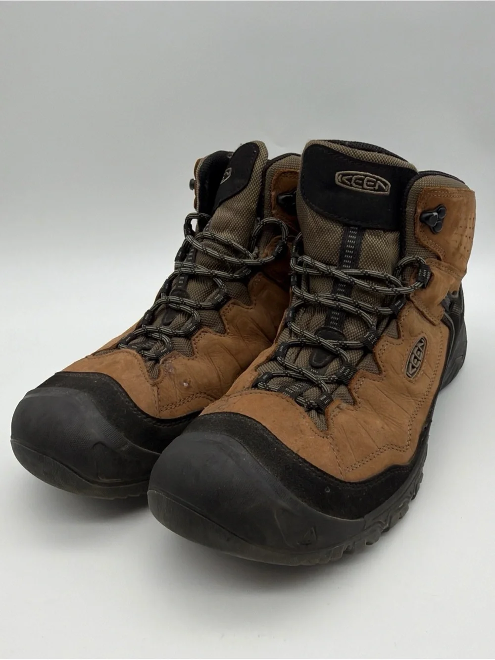 KEEN Targhee IV Mid Mens Leather Hiking Boots Shoes Size 14 Brown Waterproof